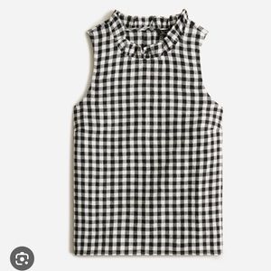 J. Crew Fleur Linen Top: Gingham